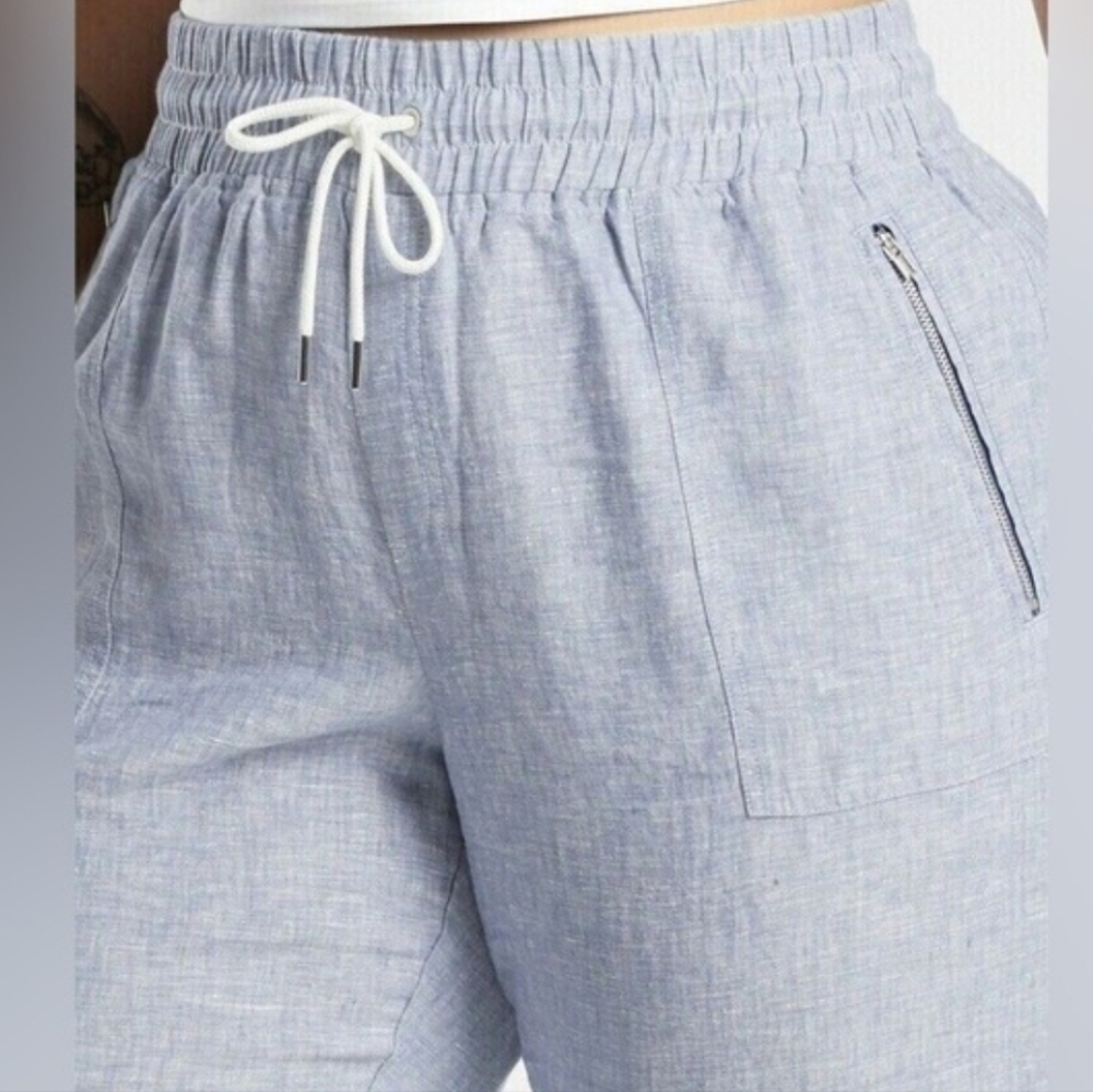 Athleta Cabo Linen Jogger Pants Size 4 - Picture 4 of 16